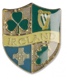 Anstecker 4 Symbole von Irland 